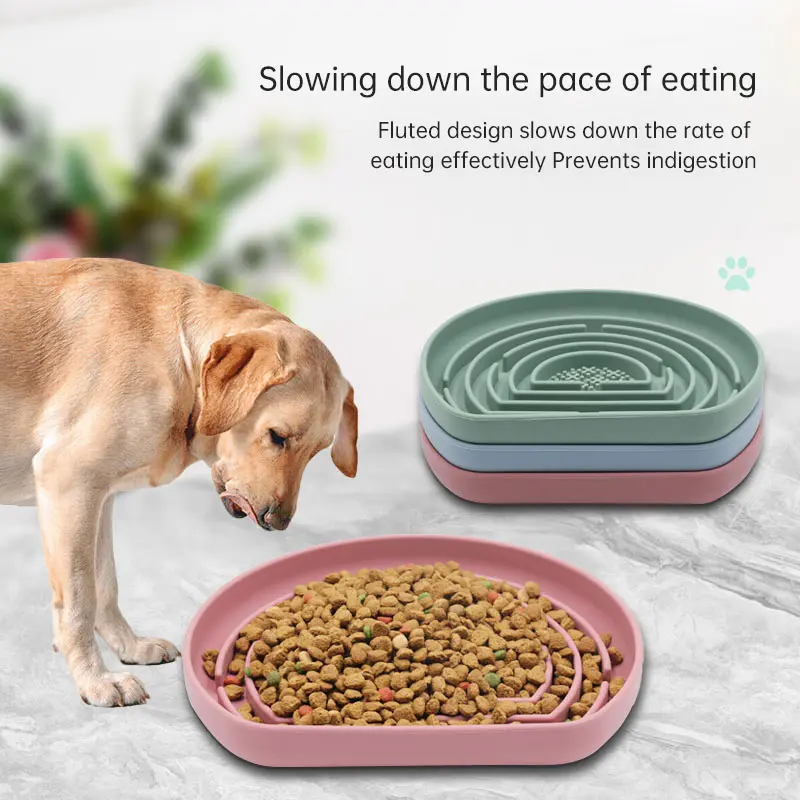 Wholesale Silicone Slow Feeder Dog Bowl – BPA-Free Non-Slip Pet Feeding Bowl for Dogs & Cats OEM