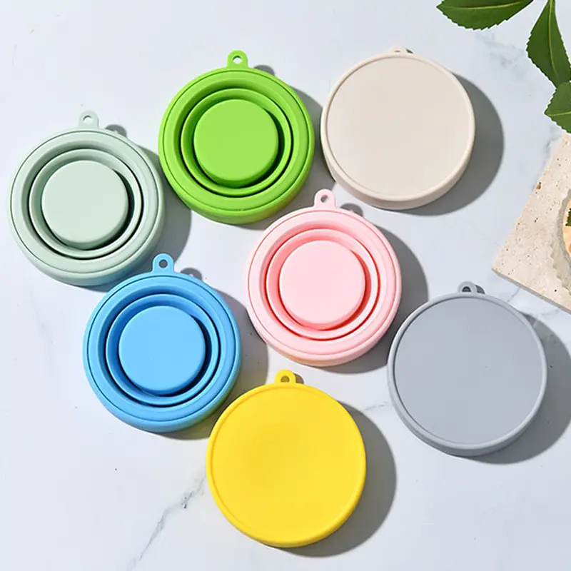 Collapsible Silicone Water Cup with Lid | Portable Foldable Travel Cup for Outdoor & Daily Use | OEM