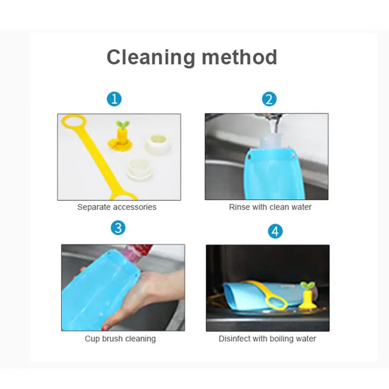 550ml Portable Folding Water Bag – Food-Grade Silicone Outdoor Bottle for Camping & Sports OEM