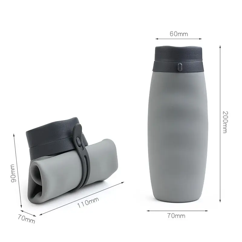 Wholesale 580ml Silicone Foldable Water Cup – BPA-Free Portable Travel Cup for Outdoor & Daily Use